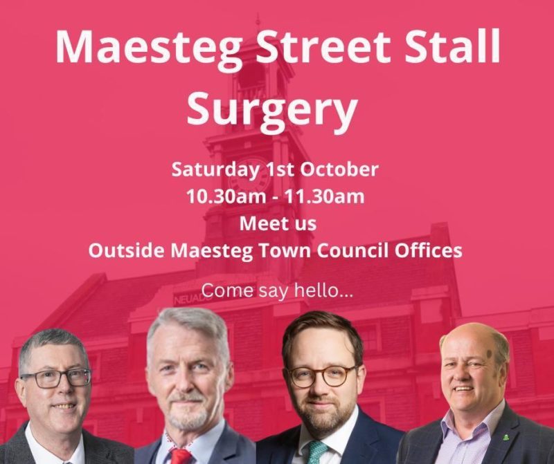 Street Surgery Stall in Maesteg (1/10/22)