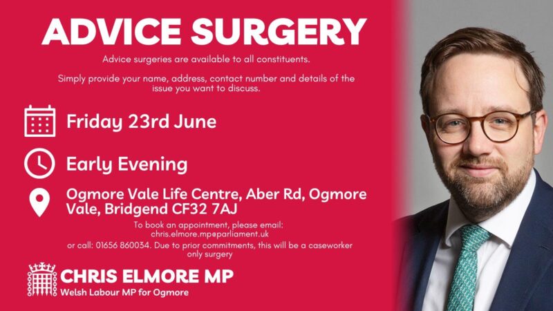 Ogmore Vale Advice Surgery (26/6/23)